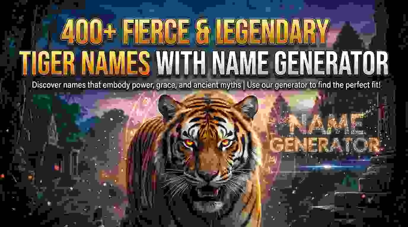 Fierce & Legendary Tiger Names With Name Generator